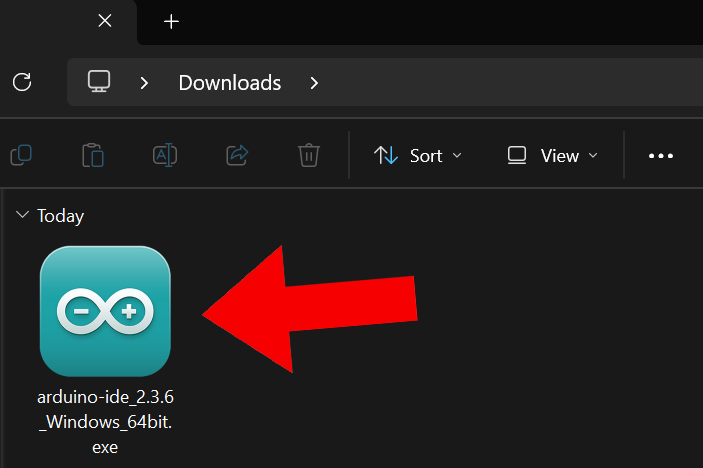İndirilen kurulum dosyası